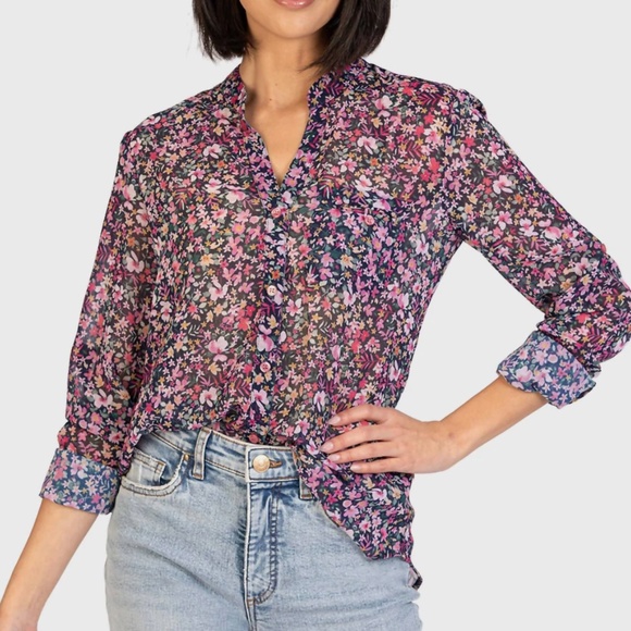 Kut from the Kloth Jasmine Chiffon blouse (NWOT) - Picture 1 of 7